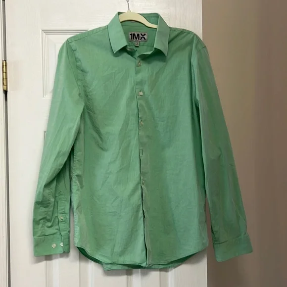 Express | Shirts | Express Mens Mint Green Button Down Shirt M 515 12 14 |  Poshmark